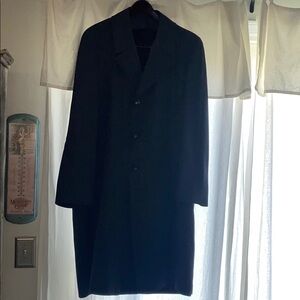 London Fog Men's Charcoal Gray Single-Breasted Overcoat